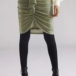Anthropologie x Mare Mare Ruched Ruffled Mini Skirt Moss Photo 3