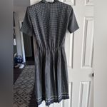 Leslie Fay Vintage  Blue and White Patterned Midi Dress Photo 4