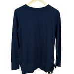 Stella & Dot  black long sleeved top with ruffle detail at hips size medium Photo 1