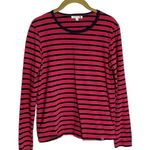Sundry  Stripe Hot Pink Blue Long Sleeve Top 0 Photo 0