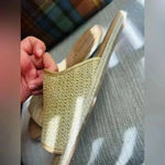 Aeropostale AEROSOLES Womens Beige Rope Wrapped Denville Round Toe Slip On Slide Sandals Photo 5