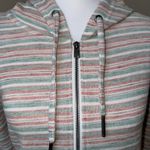 Roxy NWT Women’s Striped Hoodie Zip Up Sweatshirt Size M Surf Terry Knit Photo 2