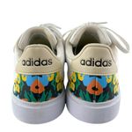 Adidas  Grand Court Cloudfoam Floral Women's White Lace Up Low Top Sneakers 8.5 Photo 2