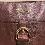 Tignanello Leather Crossbody Bag in Metallic Maroon Red Photo 1