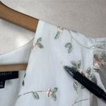 Majorelle  Mikey Romper Floral Embroidered Plunge Neck Puff‎ Sleeve Sz XS Revolve Photo 3