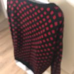 Timing harlequin red and black sweater L acrylic Photo 7
