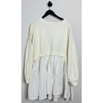 Free People  Eleanor Sweatshirt Dress in Grey Combo Size Large Photo 4