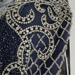 Jovani NWT  A-Line Princess Scoop Beaded Long Dress Formal Navy 21030 Size 4 Photo 14