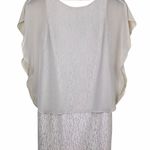 Scarlett Lace Chiffon Drape Dress with Sparkle 16W Photo 0