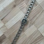 Charles Delon Vintage Ladies Watch Black Dial Stainless Bracelet Beveled Crystal Silver Photo 6