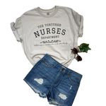 Gildan Tortured Nurses Department Scrubs and Charting Womens Medium T-Shirt Photo 1