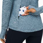 Lululemon 4 Runderful Long Sleeve in Heathered Petrol Blue Photo 2