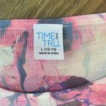 Time & Tru  Pink Floral Sublimation Top Size L Photo 7