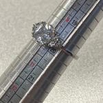 Sterling Silver CZ Cushion Cut Glamorous Halo Engagement Wedding Ring Size 10 Photo 5