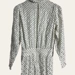 Ronny Kobo Kiara White Polka Dot Print Asymmetric Long Sleeve Turtleneck Dress M Size M Photo 11