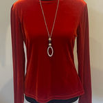 Dialogue Elegant dark orange Velvet Women's Top long sleeve Photo 0