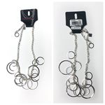 Material Girl  Silver Colored Chain Necklace with Circle Charms Lobster Clasp NWT Photo 1