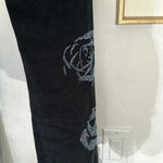 BCBGMAXAZRIA NWT  Velvet Rhinestones Iridescent Roses Hoodie Track Suit 2-Piece Photo 10