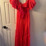 Abercrombie & Fitch Emerson Drama Red Backless Maxi Dress Viscose Blend NWT XLT Photo 9