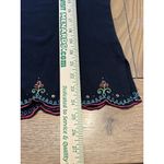 Berek Womens Size Large Flowered Shirt Long Sleeve Beaded‎ Black Photo 11