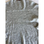 Buckle BKE Gray Sweater Small Cozy Flare Sleeve Pearl Embellished Photo 5