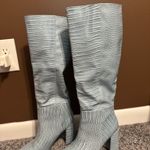 Lulus  Blue Snakeskin Boots Photo 2