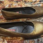  Bronze Leather Elastic Band Flat Shoes Prada Size 35 Photo 7