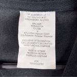 Chic Vintage Velour Long Sleeve Drawstring Hoodie with Zipper Front & Po… Black Size M Photo 8