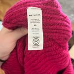 Athleta NWT Shasta V Neck Sweater Oversized Pink Wool Blend XS Photo 5