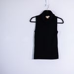 Michael Kors 100% Cashmere Knit Turtleneck Sleeveless Pullover Sweater Black S Photo 0