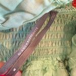 Anthropologie The Odetta Ruffled V-neck Dress Green and Red Floral size Medium Photo 5