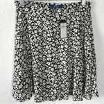 Ralph Lauren Polo  Black White Ditsy Floral Women's A Line Mini Skirt Size 4 NWT Photo 4