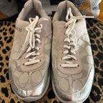 Coach  Signature Sneakers - Silver and Beige Photo 0