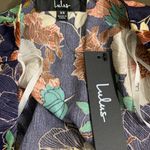 Lulus Navy Floral Wrap Robe Photo 3