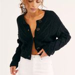 Free People Bonfire Black Cardigan S Photo 0