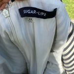 Sugar Lips  - Black and Cream Off the Shoulder Romper. Size XS Photo 12