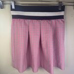 Maeve Anthropologie Ballad Swing Skirt Pleated Embroidered Geometric Print Small Photo 0