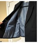 Travis Ayers Navy Pinstripe Blazer Jacket Size 12 EUC Professional Office Dressy Blue Photo 6