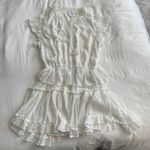 MISA Los Angeles  Lilian Ruffle Mini Dress White Size S Boho Chic Photo 1