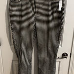 Talbots  New Flawless High Waist Slimming Straight Leg Black White Gingham 18W Photo 0