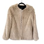 Reformation Cream Faux Fur Jacket Photo 1