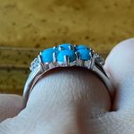 Sleeping Beauty Turquoise Sterling Silver Ring Size 7 Blue Photo 1