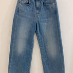 Veronica Beard  Taylor Wide Leg Crop High Rise Raw Hem Jeans Size 27 Photo 0