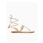 Lilly Pulitzer Aileen Embellished Wrap Sandal Gold Metallic Photo 6