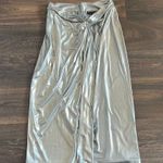 Donna Karan X REVOLVE Knotted Skirt in Silver Photo 1