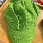 Woman’s lime green with silver sequence hat one size Photo 0