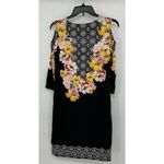JM Collection ‎ Cold Shoulder Floral Printed Shift Dress size PS Photo 1