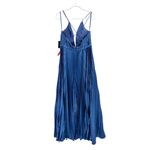 Mac Duggal 49039 Midnight Blue Pleated Plunge Neck Sleeveless Gown Size 10 NWT Photo 3