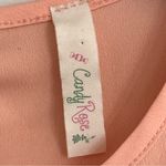 Women’s Candy Rose Peach Tank Top With White Lace Trim Size Small Pink Photo 2