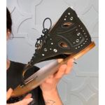 IRO Black Leather Lace Up Studded Gladiator Sandals Euro 41 MSRP $495 Photo 4